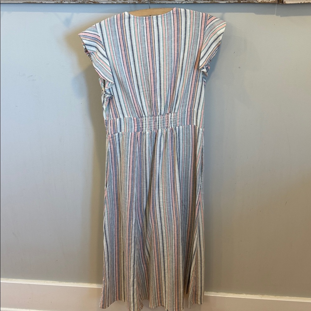 Marine Layer Camila Midi Dress muted stripe Size Small - Picture 6 of 10